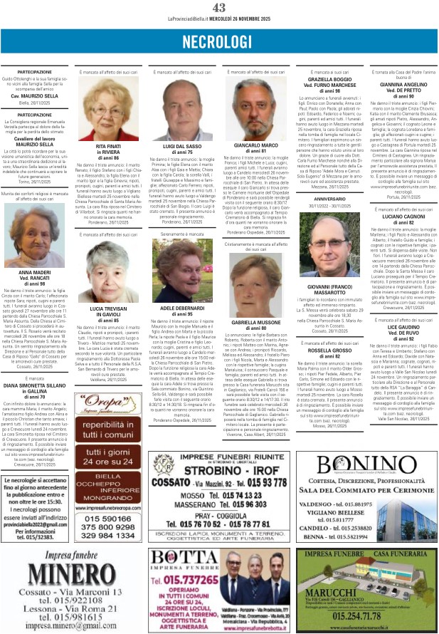 Ricordiamo i nostri cari defunti