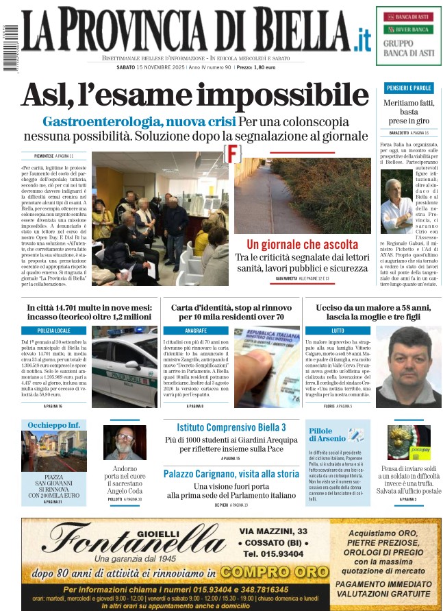 tutte le notizie della provincia di biella