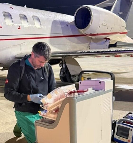 Cuore vola da Atene a Torino continuando a battere: trapianto record alle Molinette