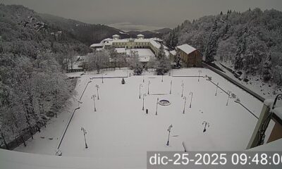 Quindici centimetri di neve a Oropa