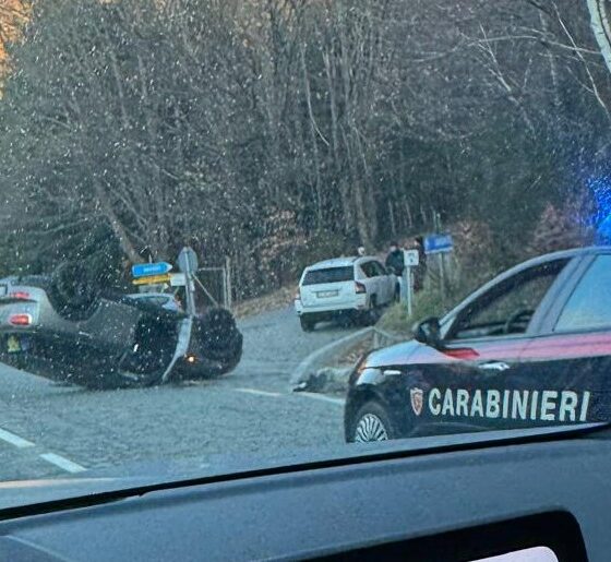 auto ribaltata sulla settimo vittone