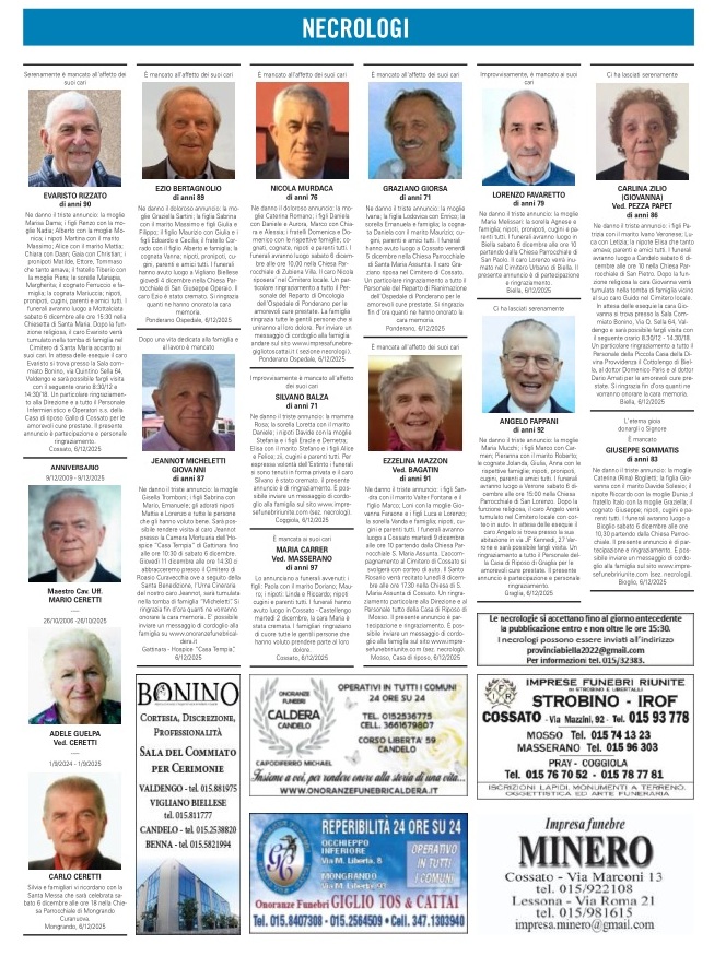 Ricordiamo i nostri cari defunti