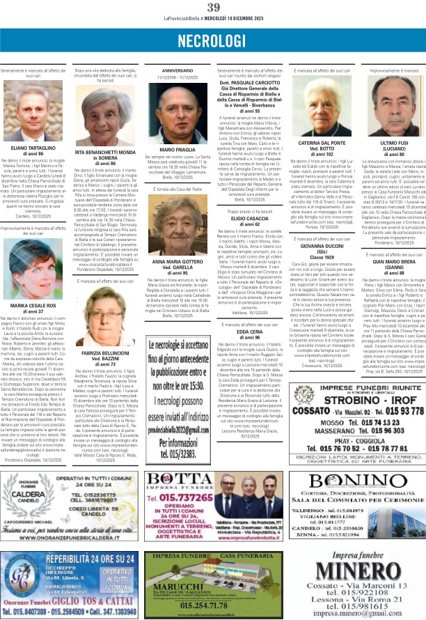 Ricordiamo i nostri cari defunti