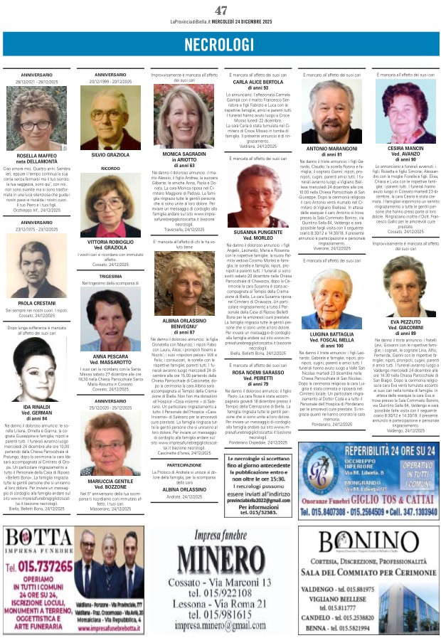 Ricordiamo i nostri cari defunti