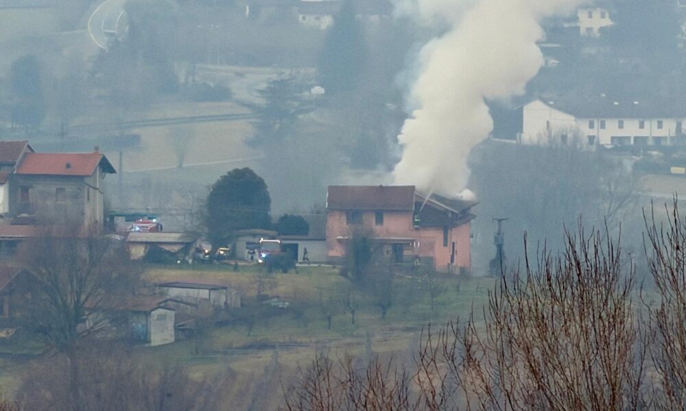 tetto in fiamme