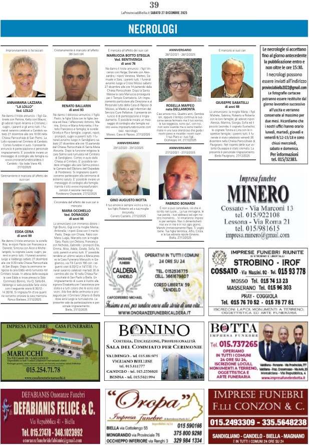 Ricordiamo i nostri cari defunti