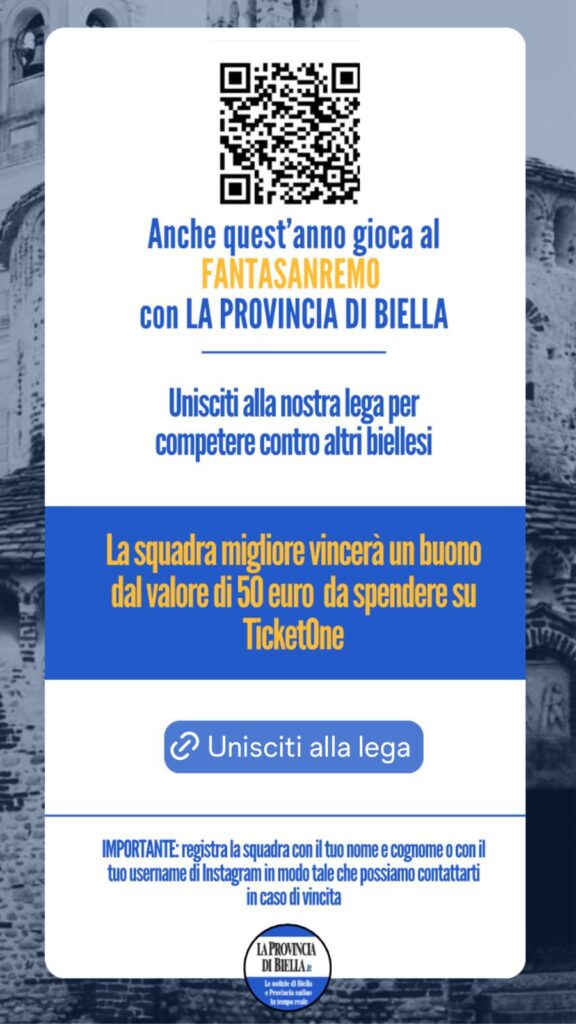 Fantasanremo, ultime ore per unirsi alla lega della Provincia di Biella