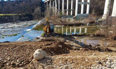 via al lavori sotto al ponte del cervo