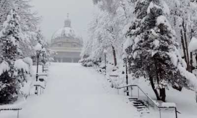 Caduti ben 30 centimetri di neve oggi a Oropa