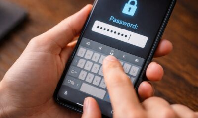 Digitazione password su smartphone
