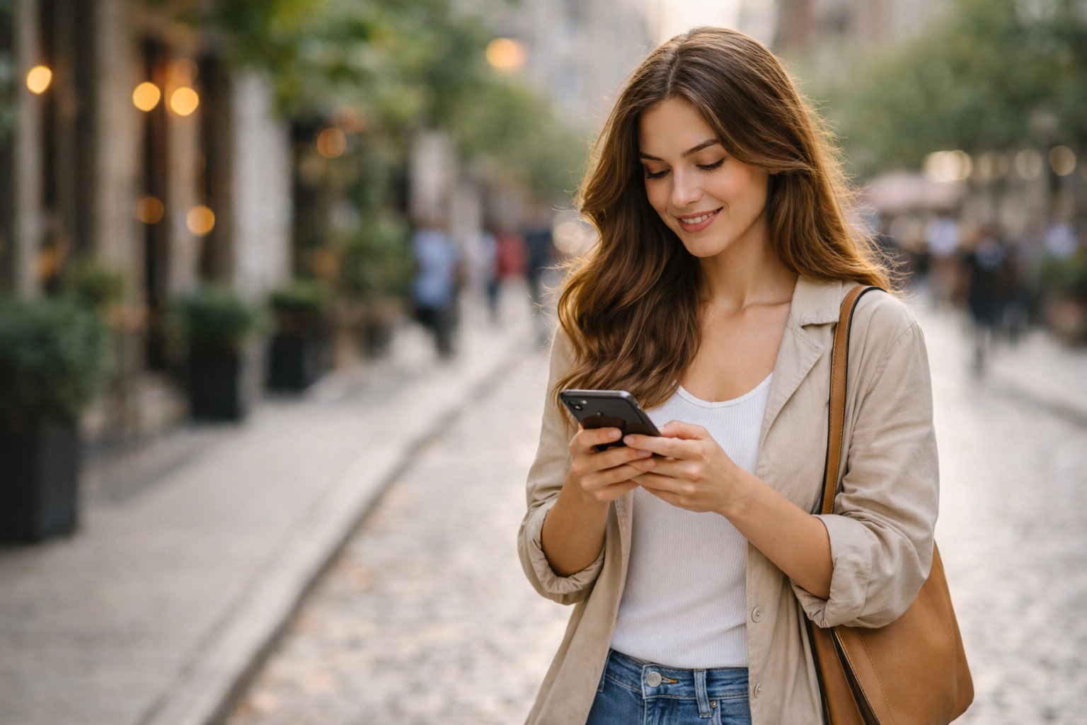 Ragazza con smartphone