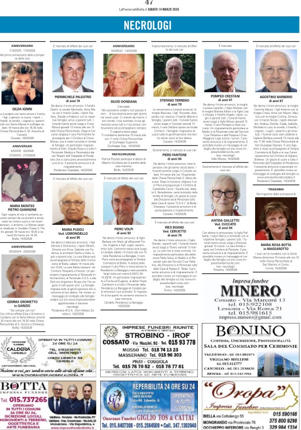 Ricordiamo i nostri cari defunti