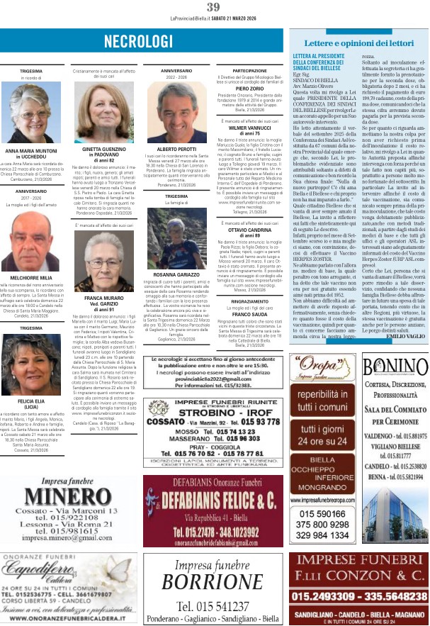 Ricordiamo i nostri cari defunti