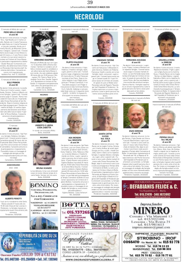 Ricordiamo i nostri cari defunti