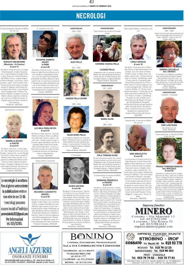 Ricordiamo i nostri cari defunti