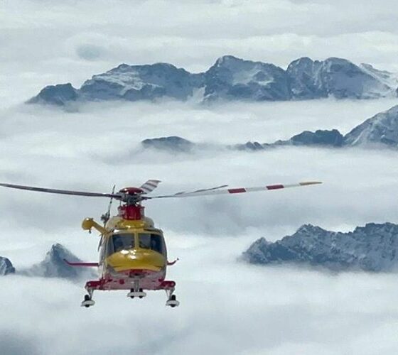 scialpinista ferito in alta quota