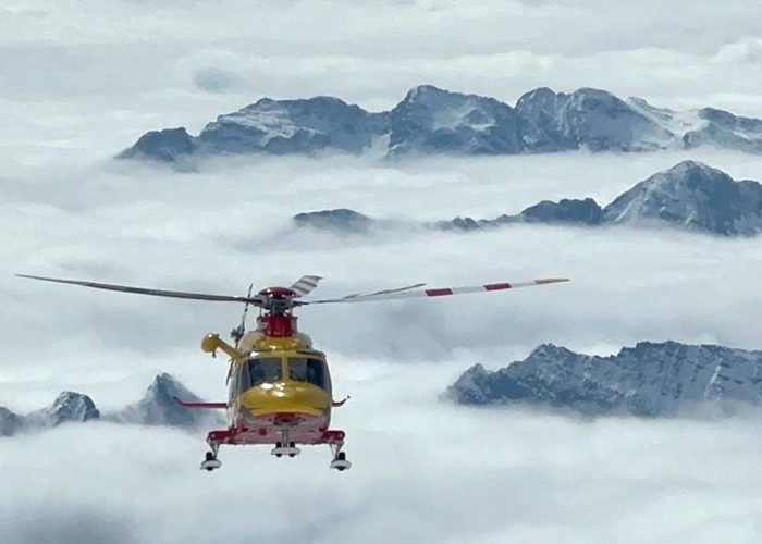 scialpinista ferito in alta quota