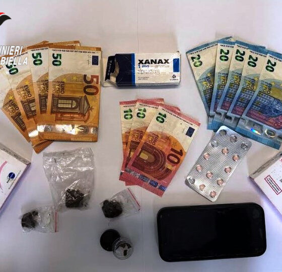 Sequestrati hashish e farmaci oppioidi: denunciato 25enne biellese