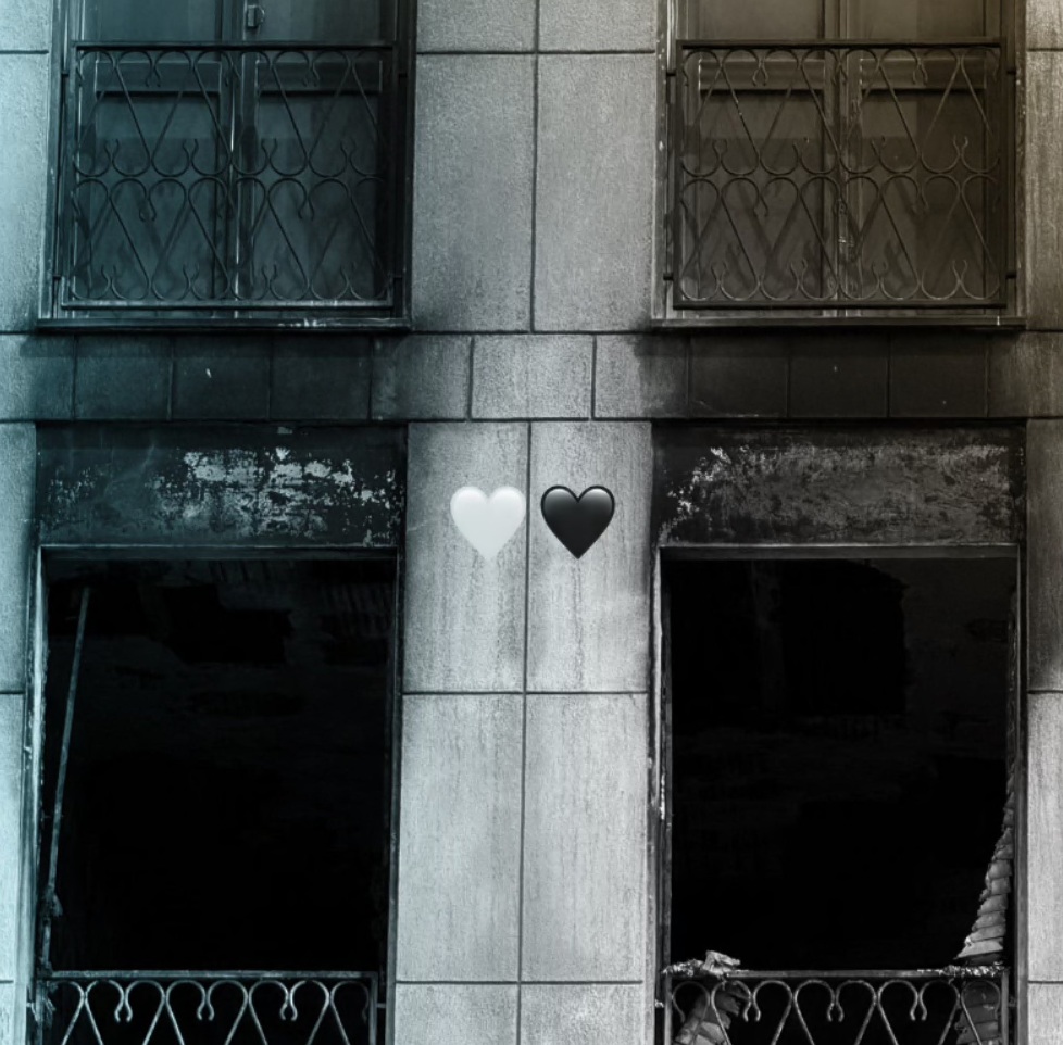 casa distrutta dal fuoco