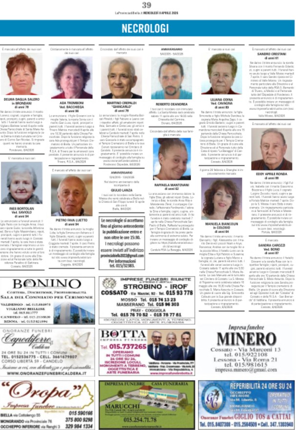 Ricordiamo i nostri cari defunti