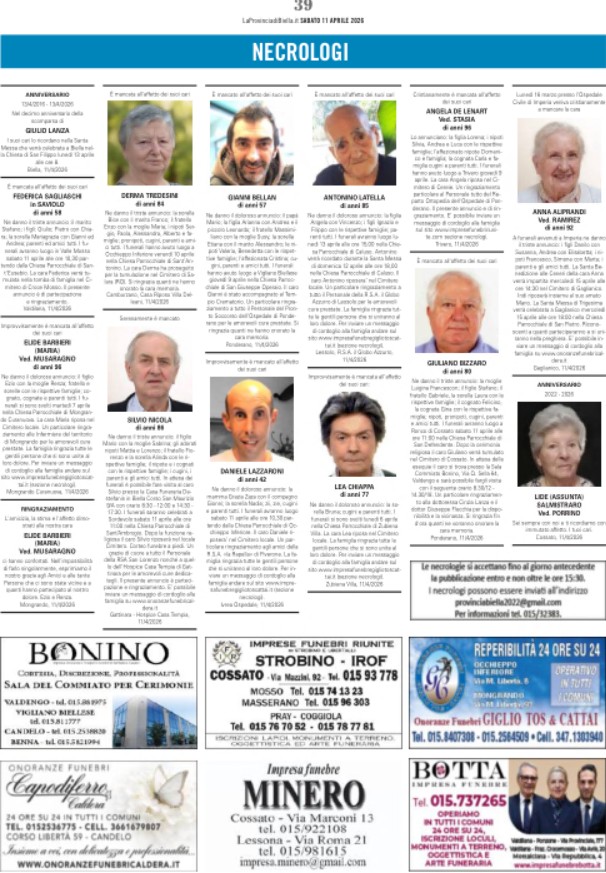 Ricordiamo i nostri cari defunti