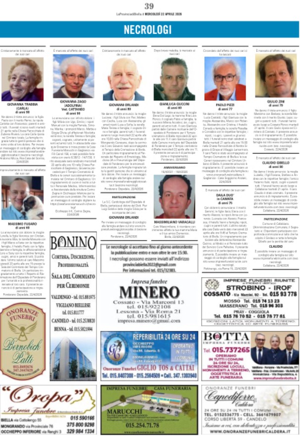 Ricordiamo i nostri cari defunti