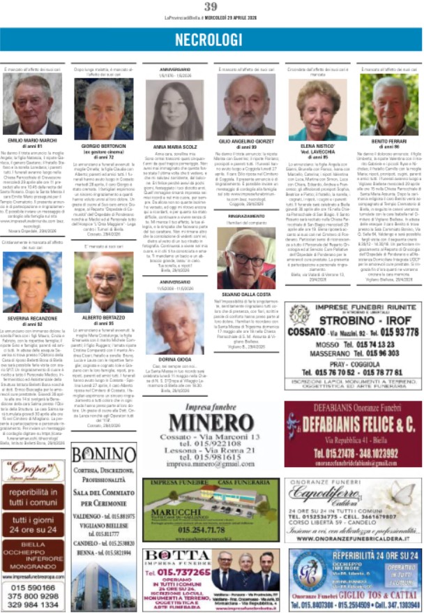 Ricordiamo i nostri cari defunti