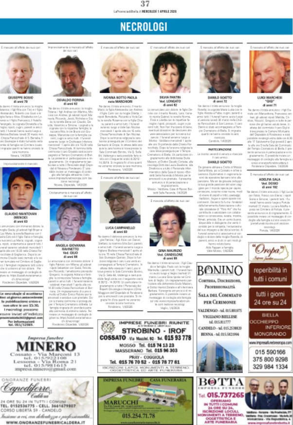 Ricordiamo i nostri cari defunti