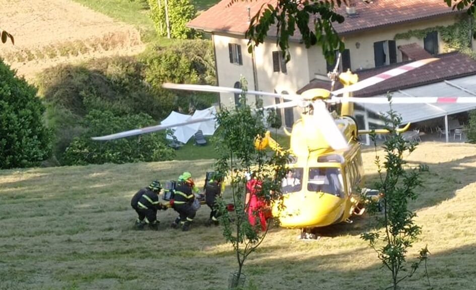si ribalta con il trattore