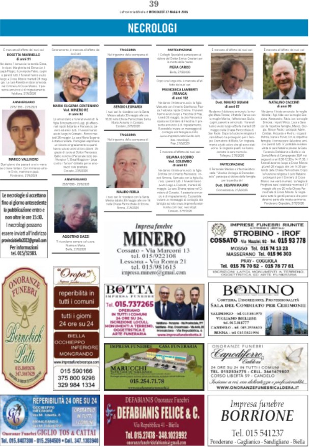 Ricordiamo i nostri cari defunti