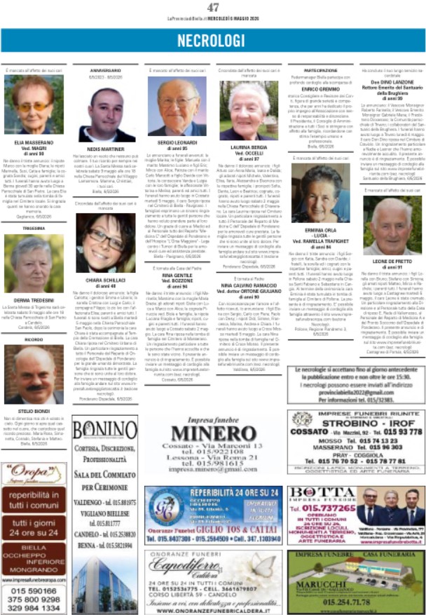 Ricordiamo i nostri cari defunti