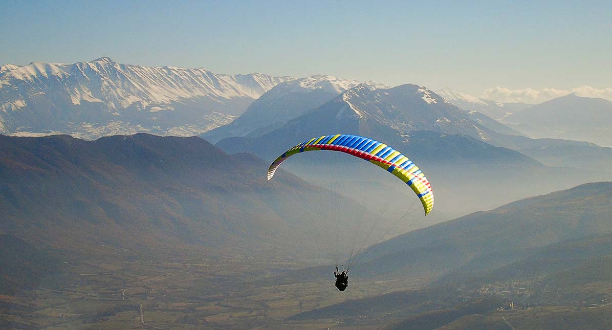 intrappolato con il parapendio