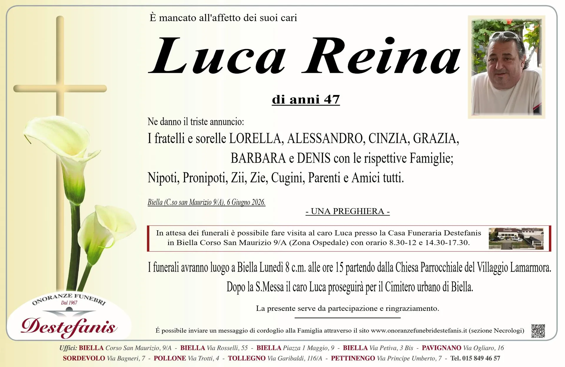 E' morto a 48 anni