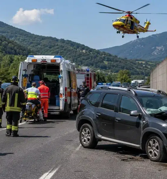 Auto si schianta contro il muro in autostrada, morto un 45enne