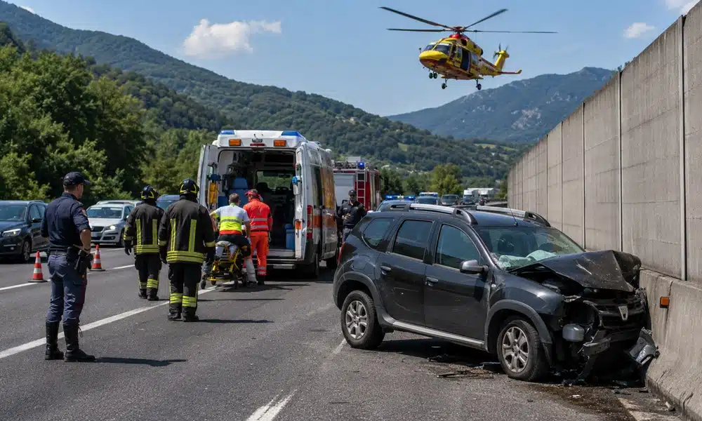 Auto si schianta contro il muro in autostrada, morto un 45enne