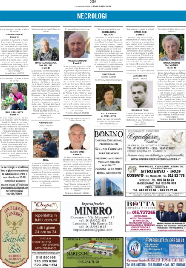 Ricordiamo i nostri cari defunti