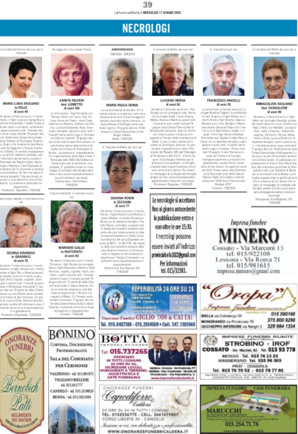 Ricordiamo i nostri cari defunti