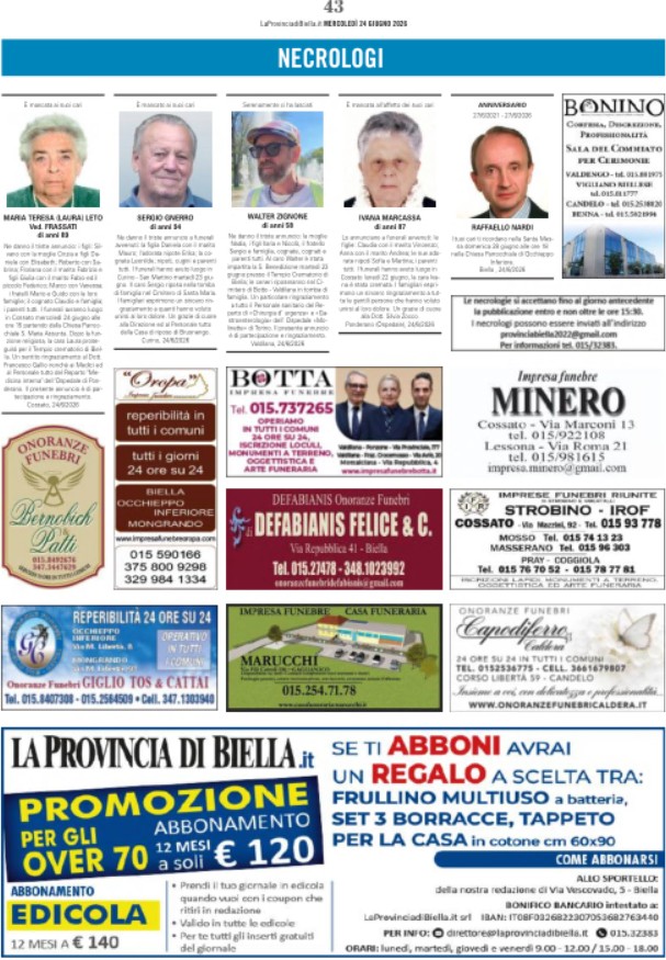 Ricordiamo i nostri cari defunti
