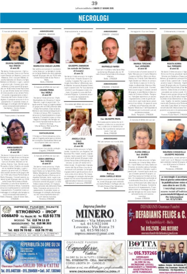 Ricordiamo i nostri cari defunti