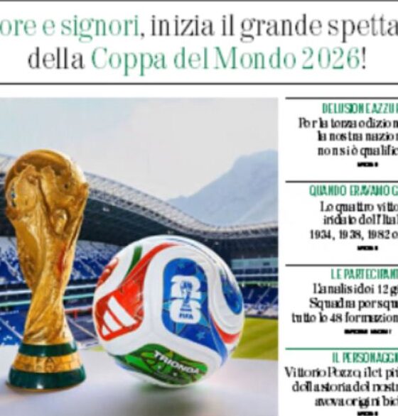 Mondiale 2026, non perdete l’inserto speciale nel giornale di oggi