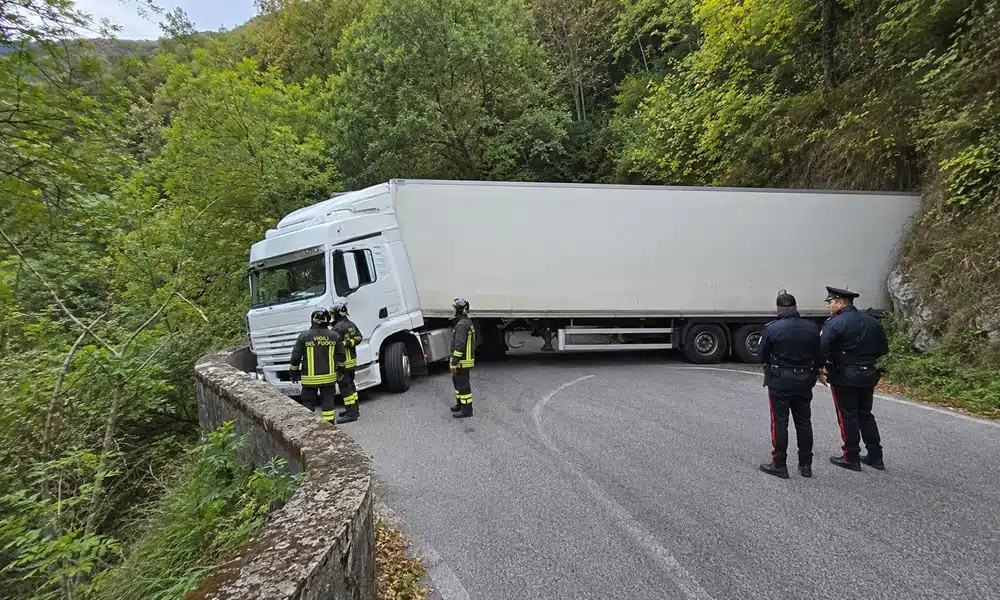 Il mezzo è rimasto bloccato