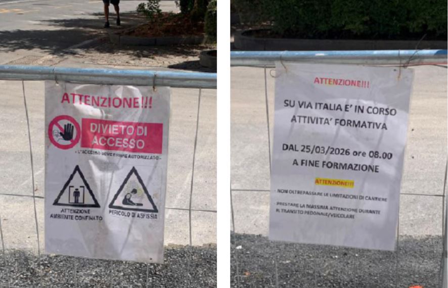 «Pericolo di asfissia e formazione in corso»: che cosa succede in via Italia?