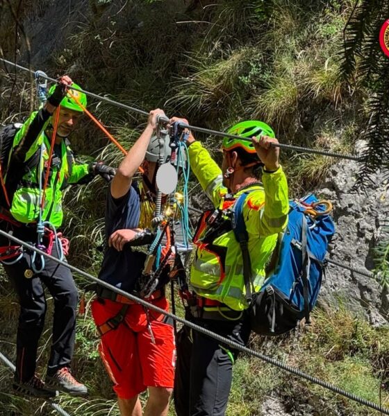 Infortunio sulla ferrata, intervengono i soccoritori