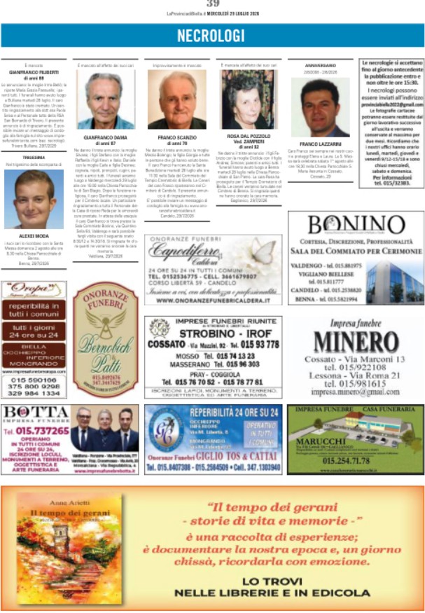 Ricordiamo i nostri cari defunti