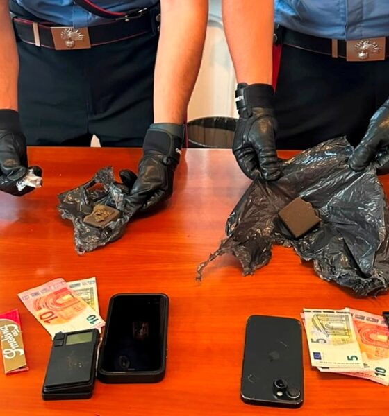 Contrasto allo spaccio: due denunce e oltre 100 grammi di hashish sequestrati