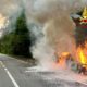 Auto in fiamme a Mongrando: completamente distrutta una Mercedes - FOTO
