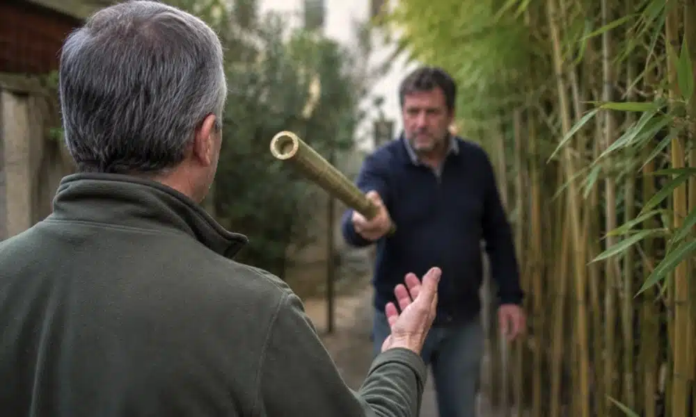 Lite tra vicini per il bambù: spuntano minacce con una canna tagliata
