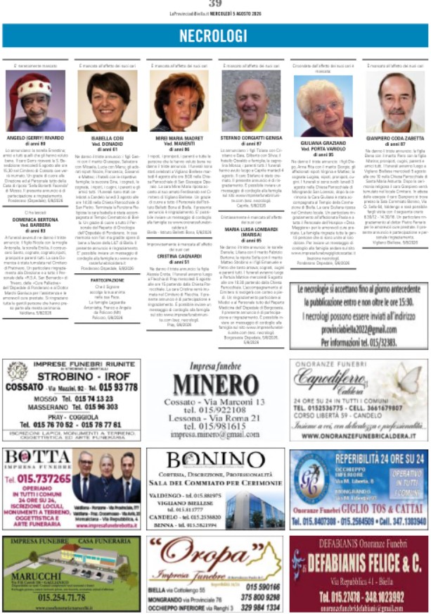 Ricordiamo i nostri cari defunti