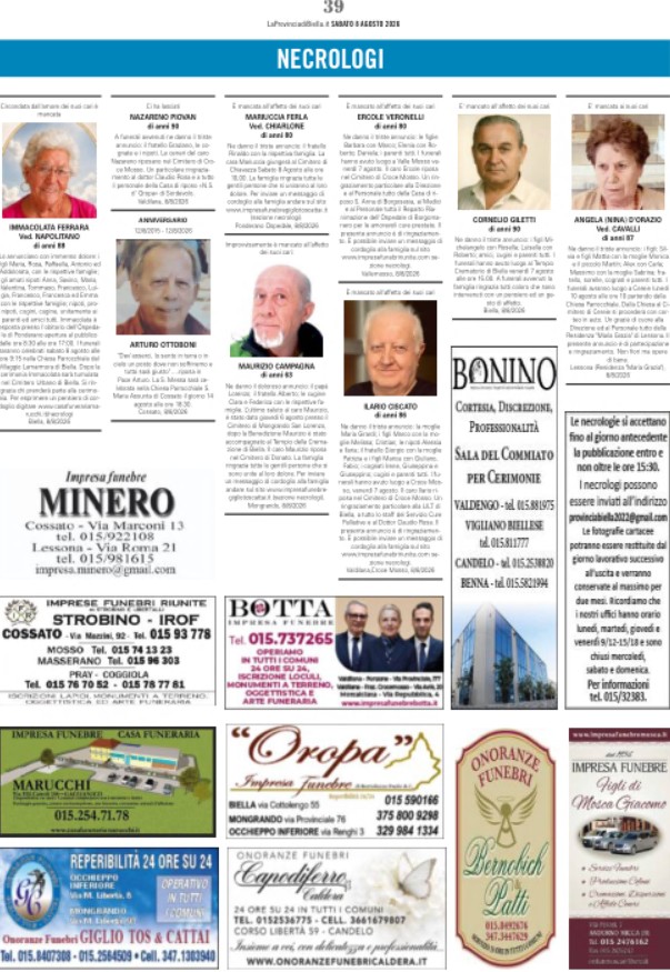 Ricordiamo i nostri cari defunti