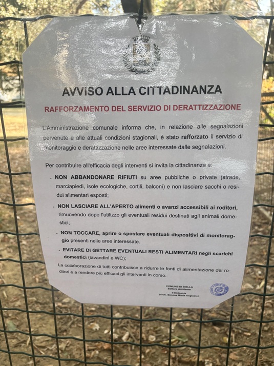 Biella dichiara guerra ai topi